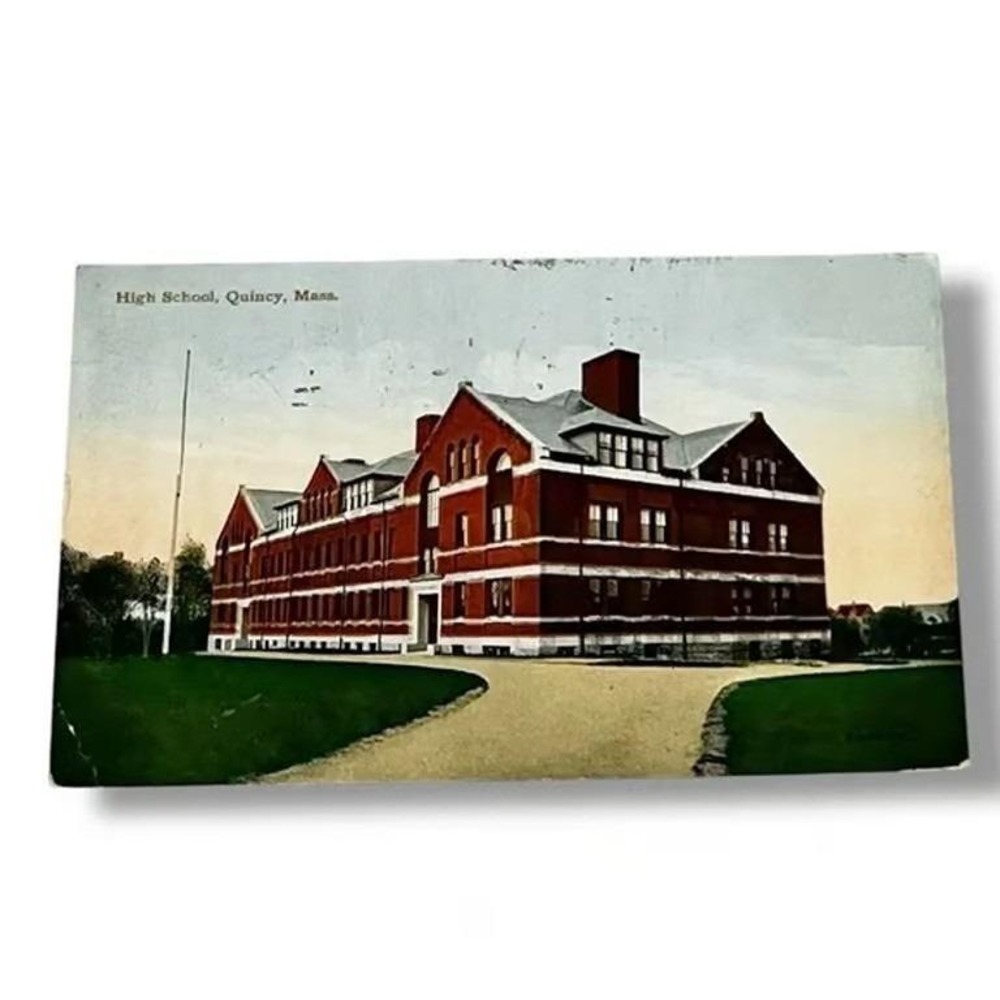 Postcard High School Quincey Massachusetts c1911 Divided Back Card C272